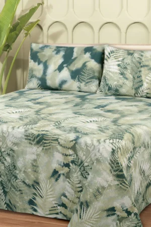 Printed Green Bed Sheet